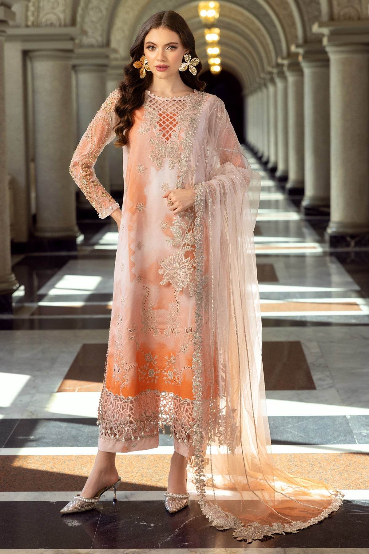 Charizma Festive Embroidered Unstitched Lawn 3pcs - Jotey