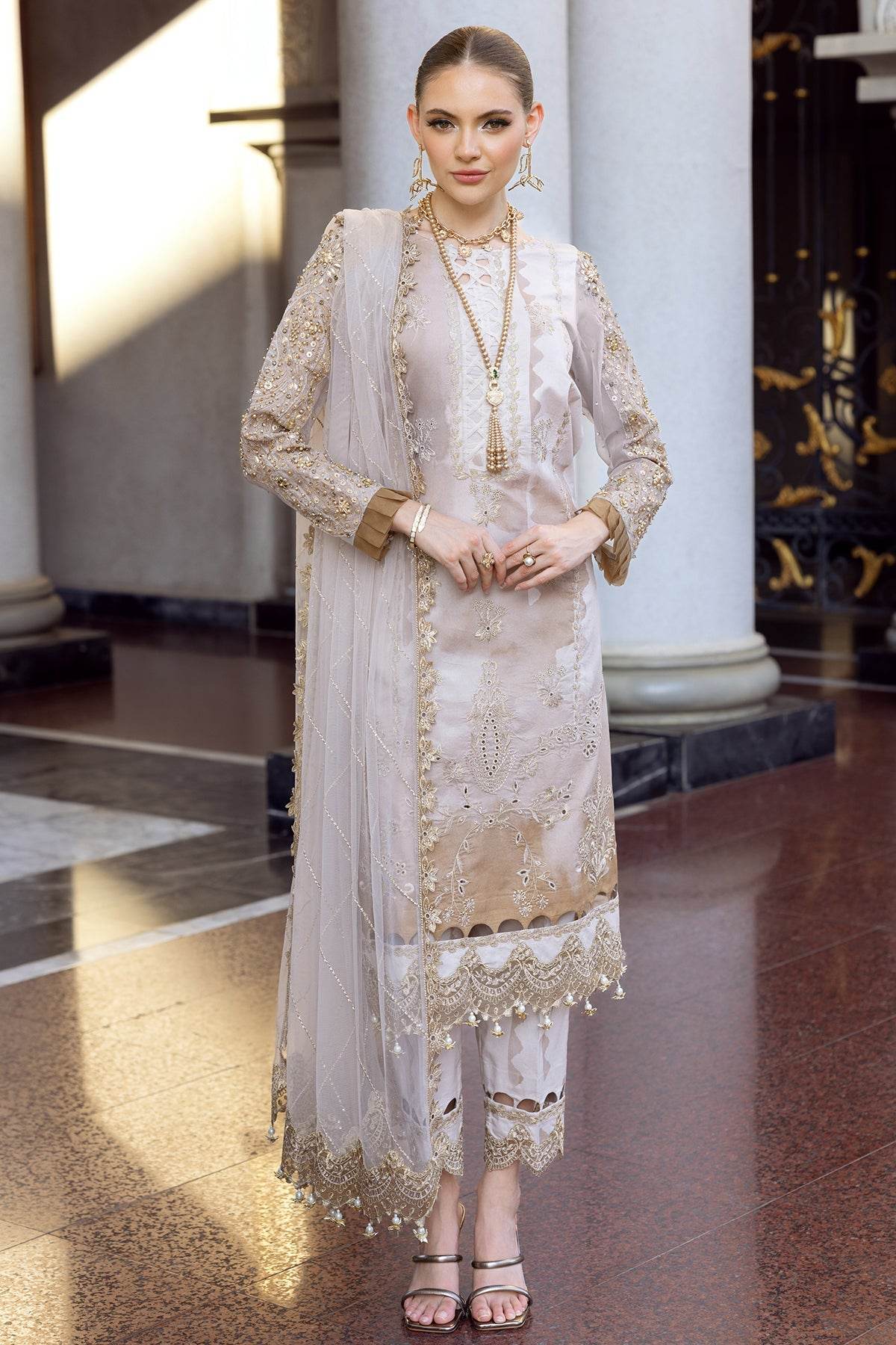 Charizma Festive Embroidered Unstitched Lawn 3pcs - Jotey