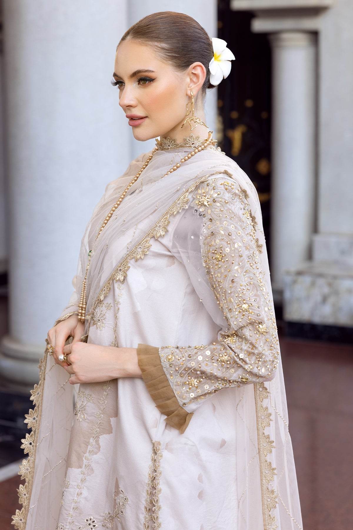 Charizma Festive Embroidered Unstitched Lawn 3pcs - Jotey