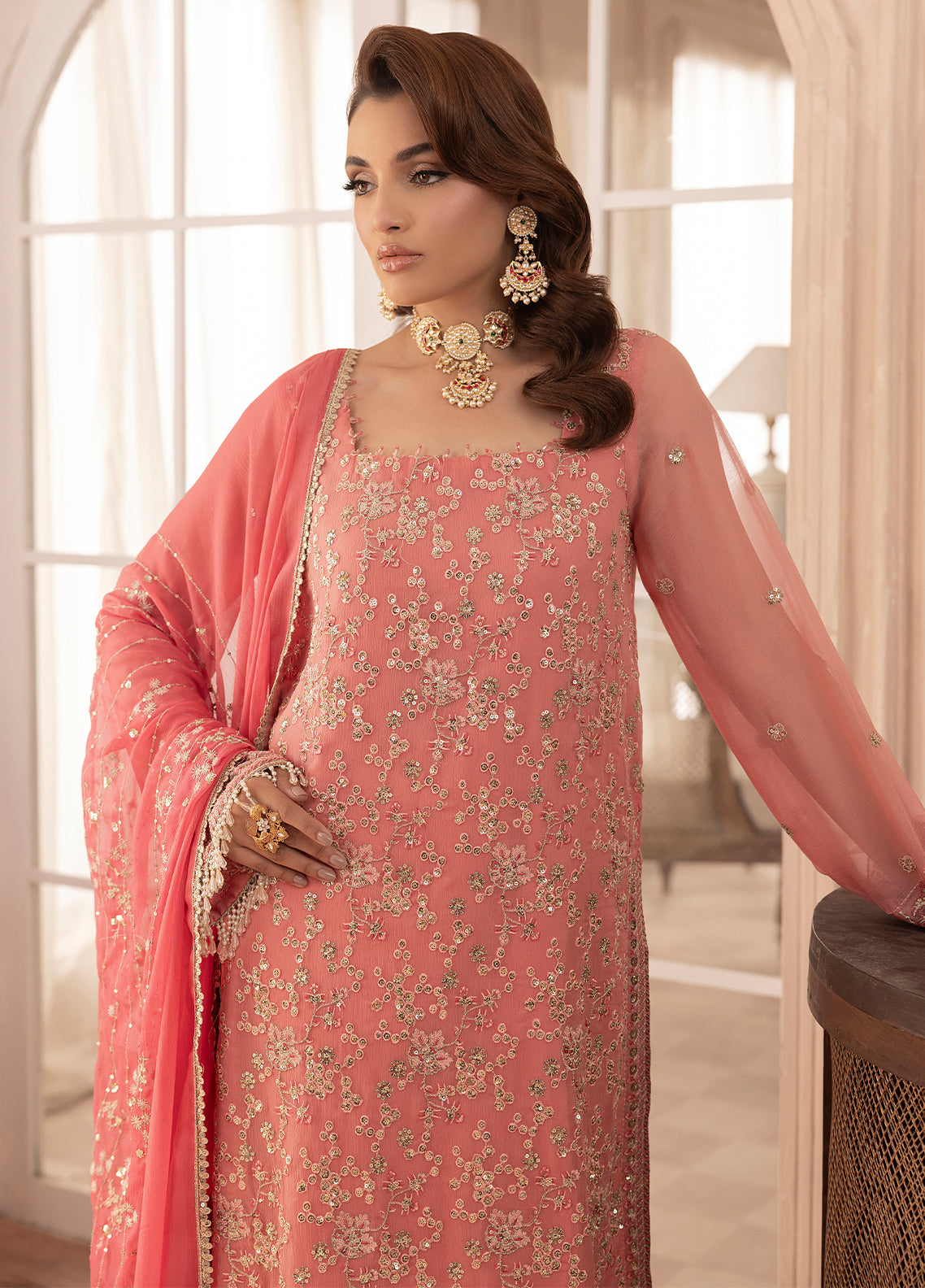 Sahane Elyssa Unstitched Festive Chiffon 3pcs