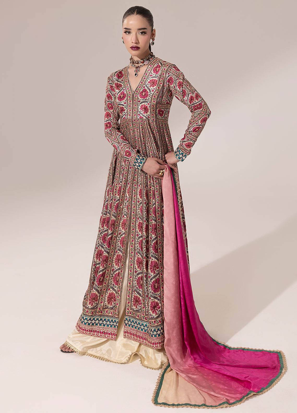 SUAY Eid Formals Unstitched Silk 3pcs - Jotey