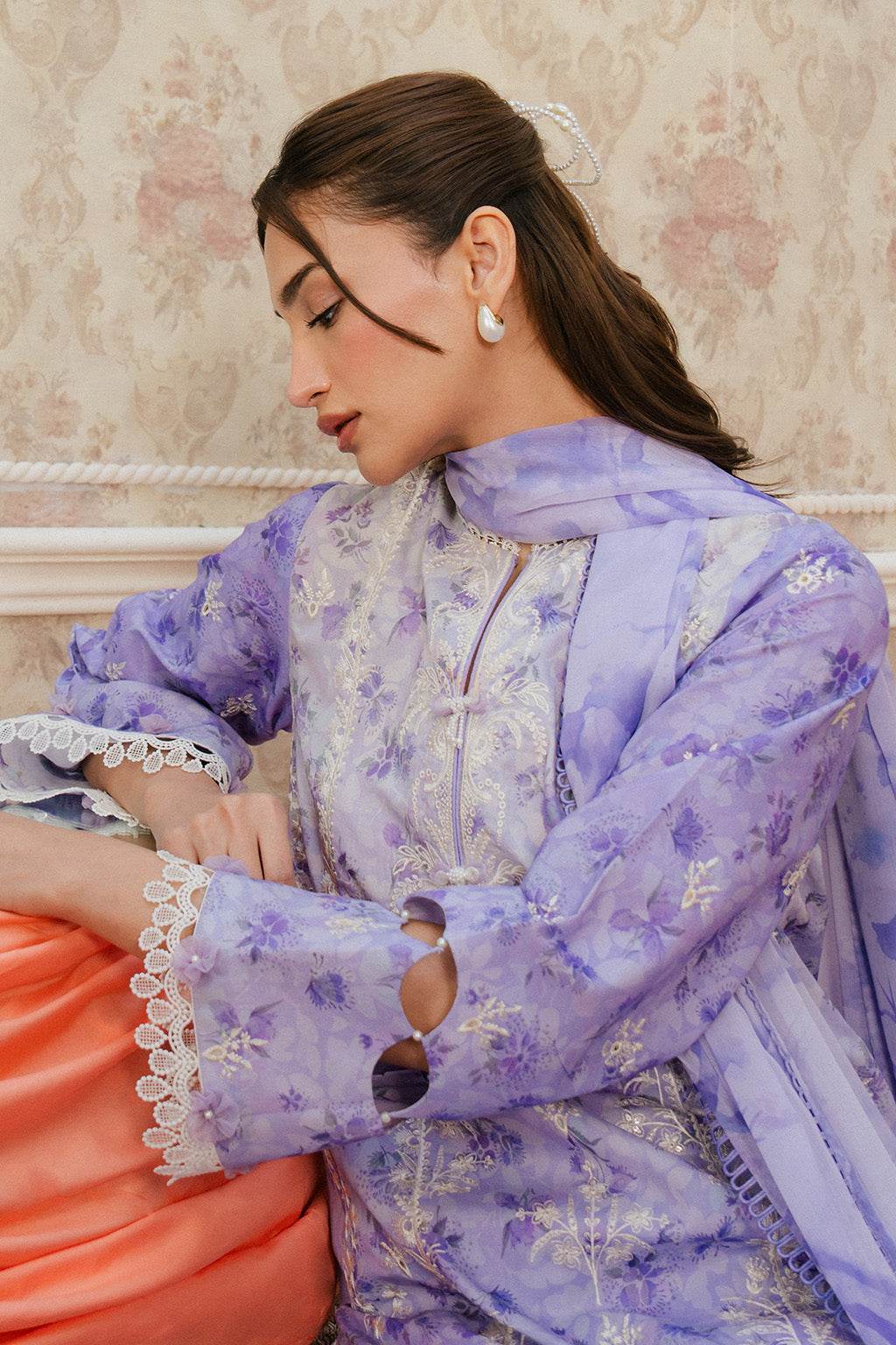 Armelia By Ayzel Printed Lawn Unstitched 3pcs - Jotey