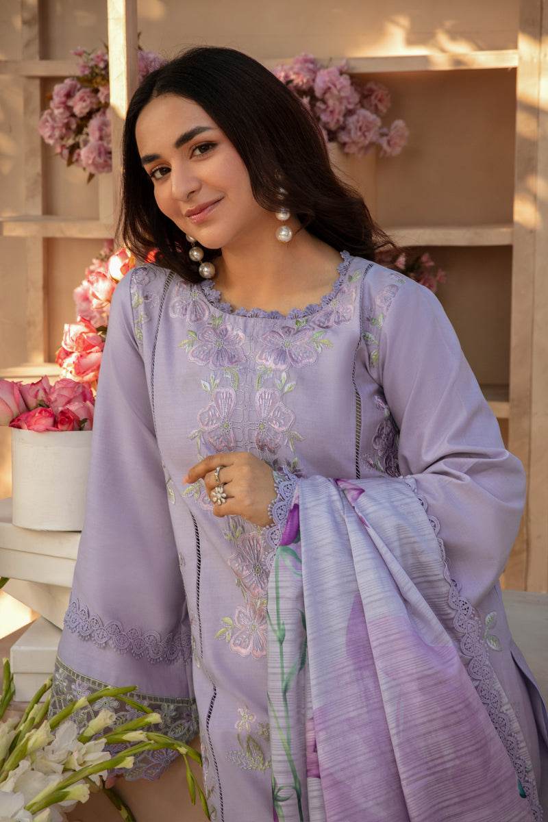 Rang Rasiya Florence Embroidered Lawn Unstitched 3pcs - Jotey