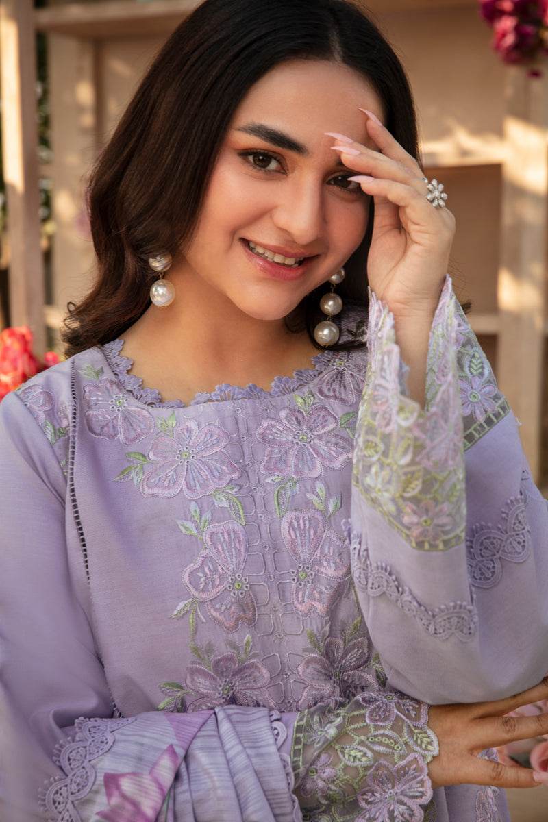 Rang Rasiya Florence Embroidered Lawn Unstitched 3pcs - Jotey