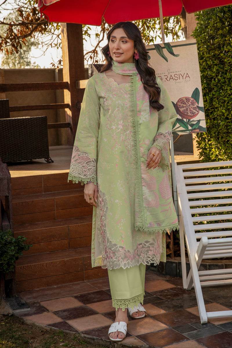 Rang Rasiya Florence Embroidered Lawn Unstitched 3pcs - Jotey
