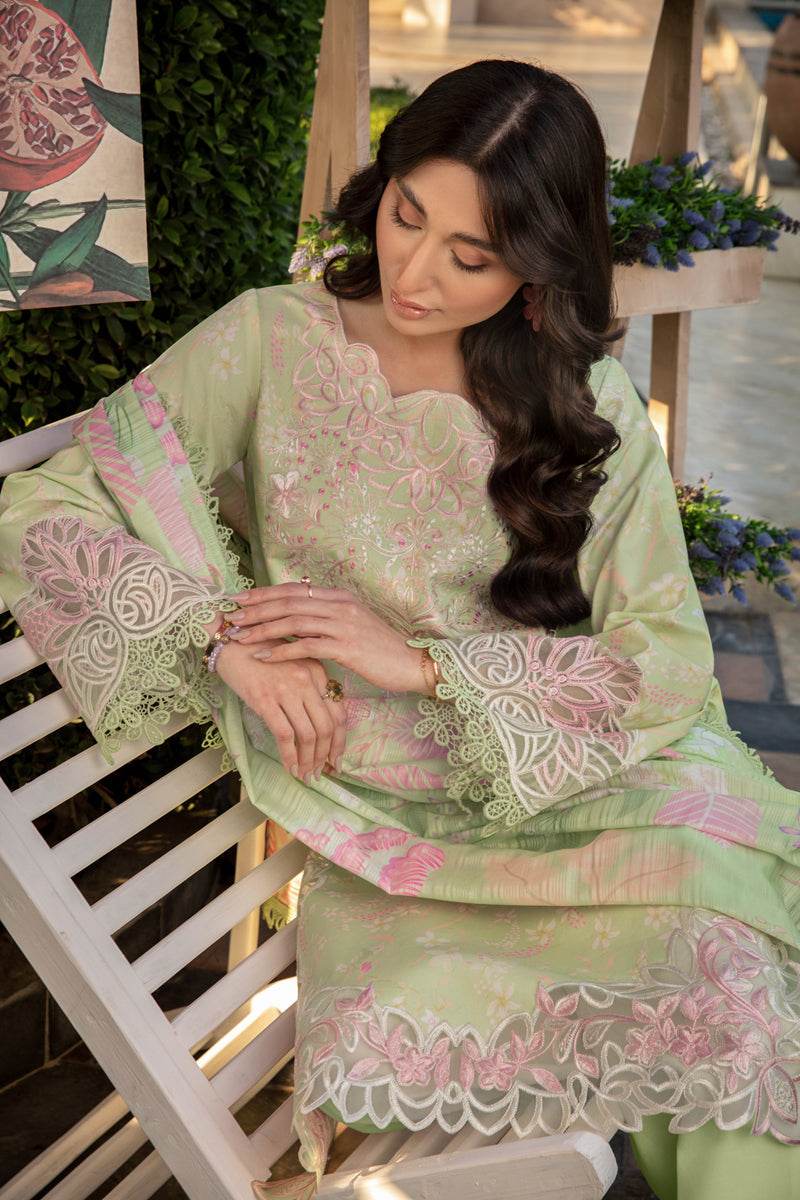 Rang Rasiya Florence Embroidered Lawn Unstitched 3pcs - Jotey