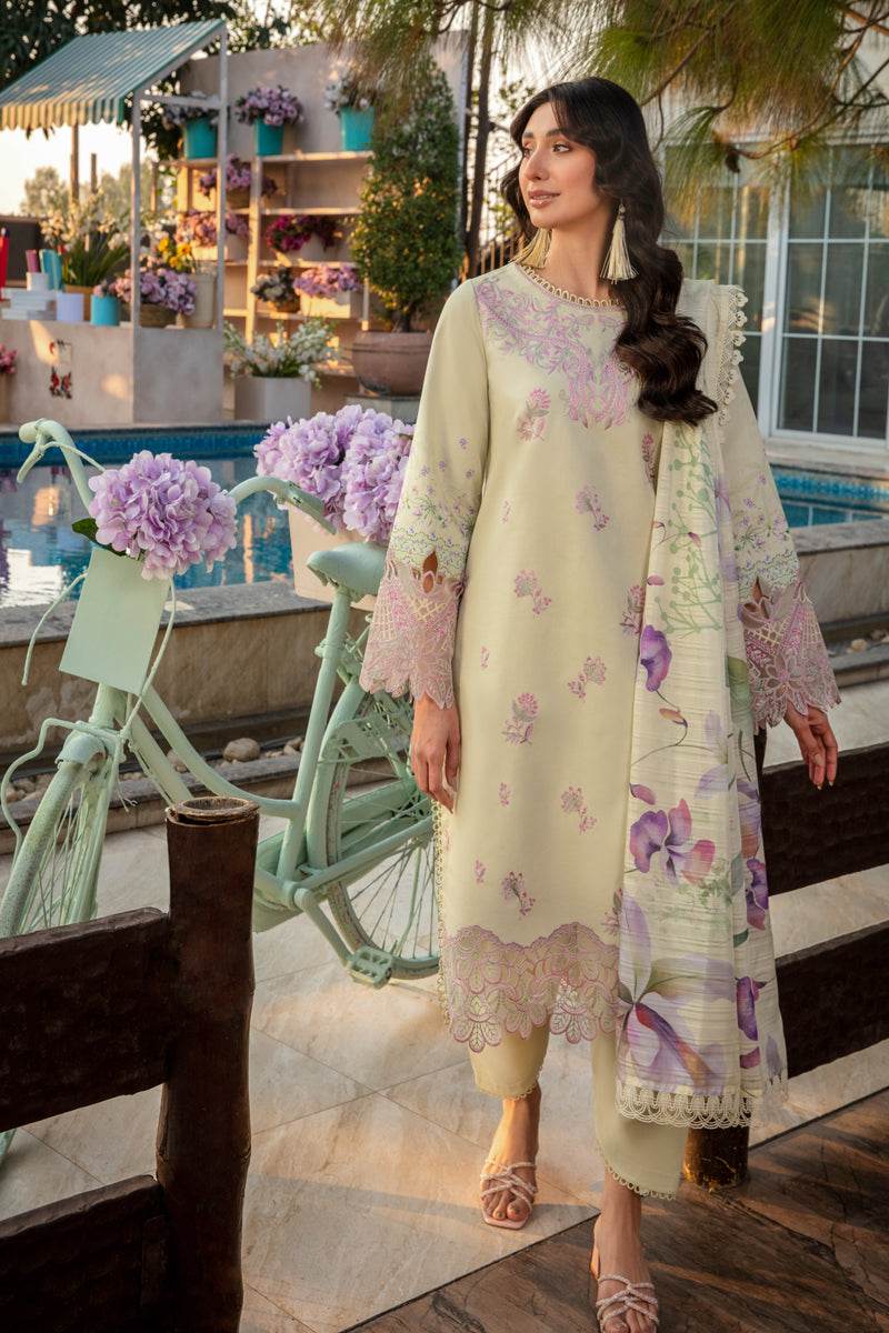 Rang Rasiya Florence Embroidered Lawn Unstitched 3pcs - Jotey