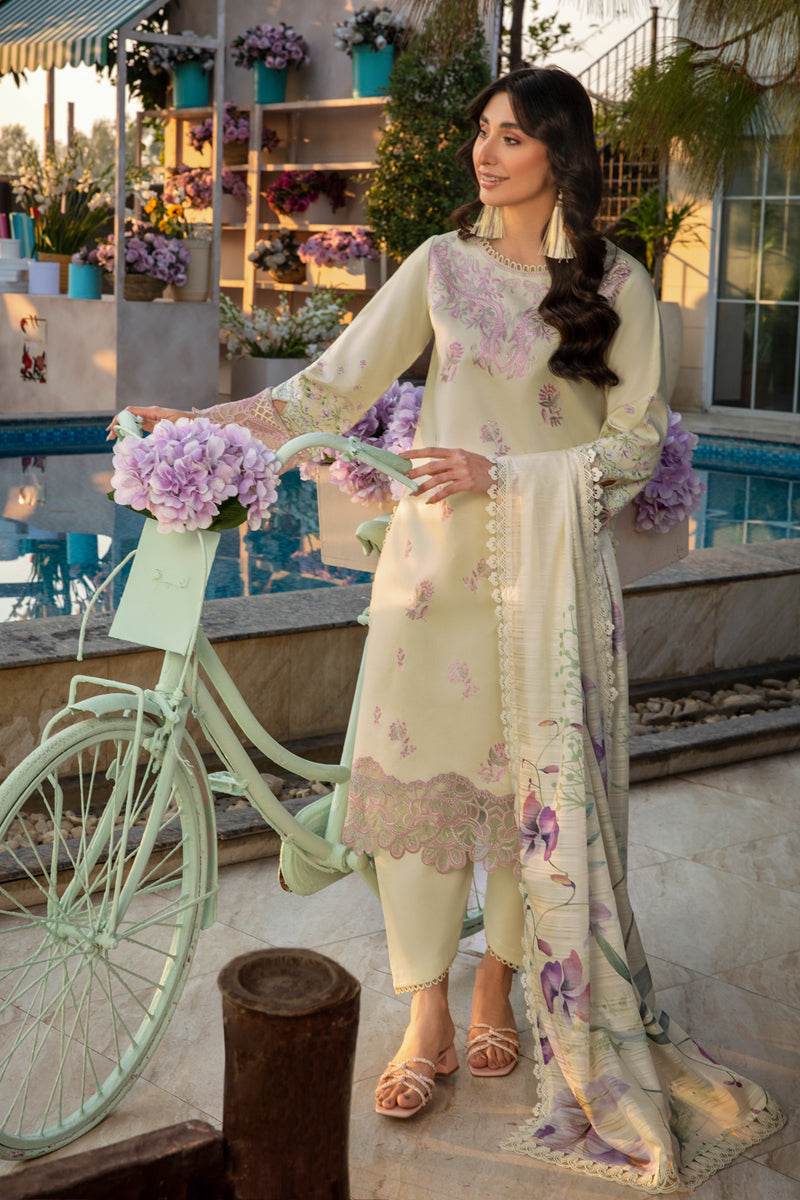 Rang Rasiya Florence Embroidered Lawn Unstitched 3pcs - Jotey