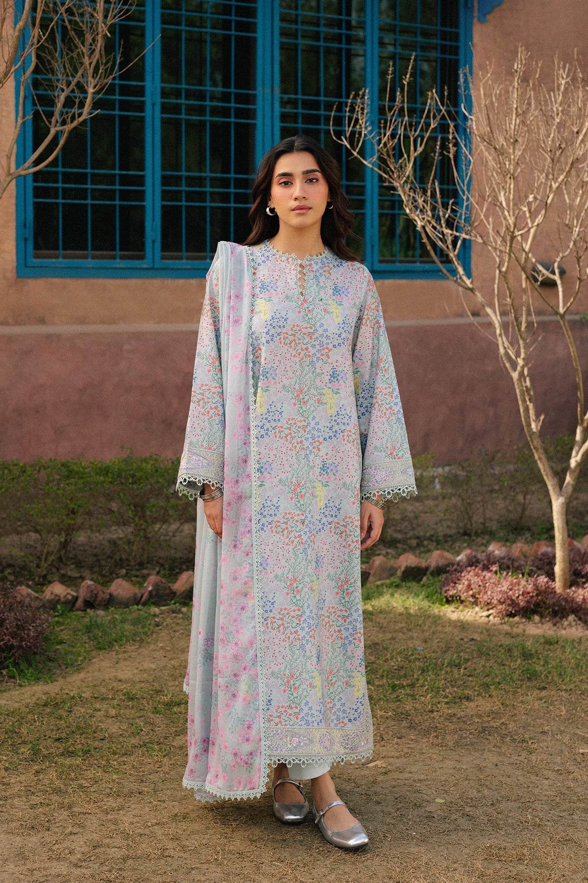 AYZEL Core Collection Embroidered Unstitched Lawn 3pcs - Jotey