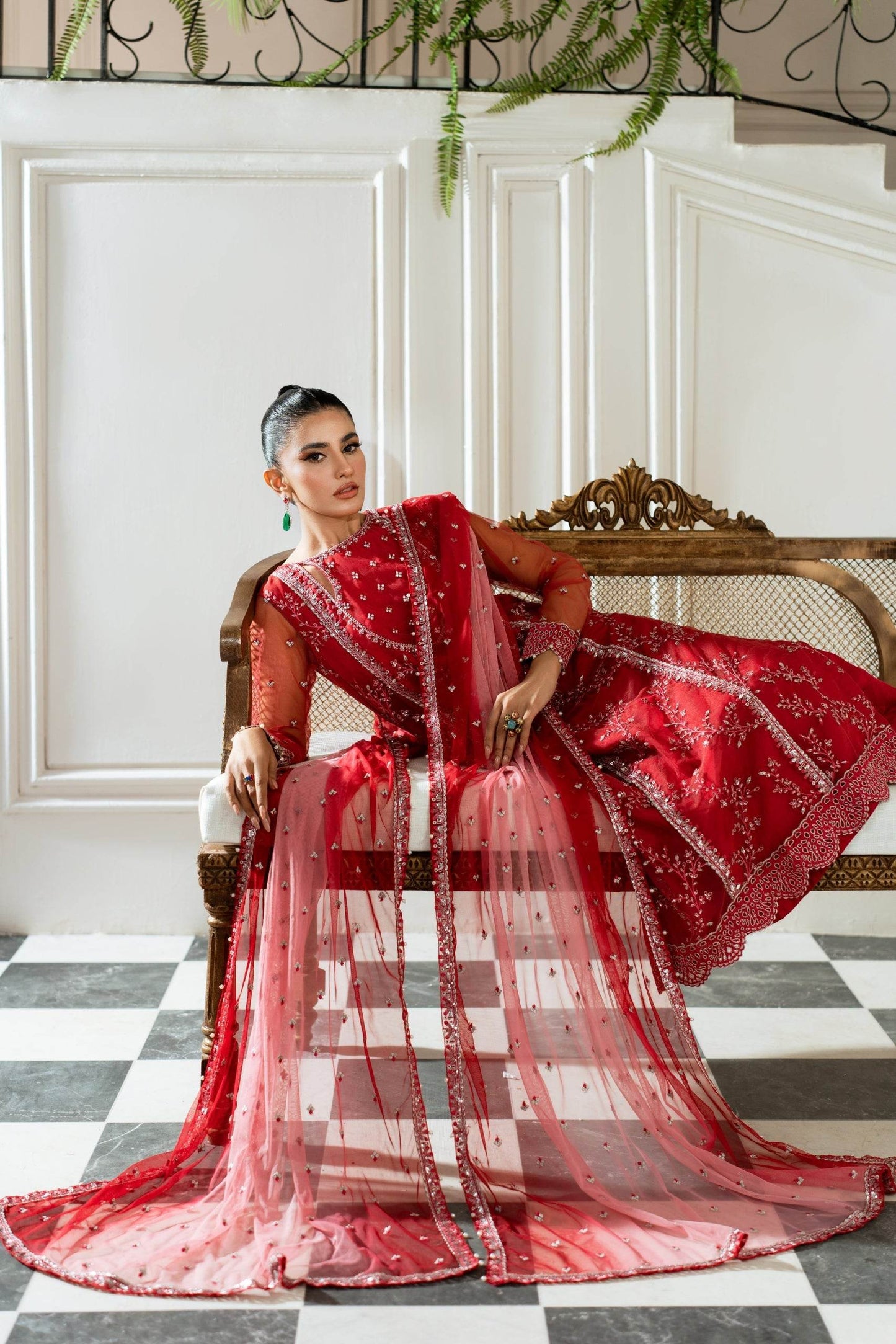 AZZAL MISHRI Luxury Festive Embroidered Unstitched 3pcs - Jotey