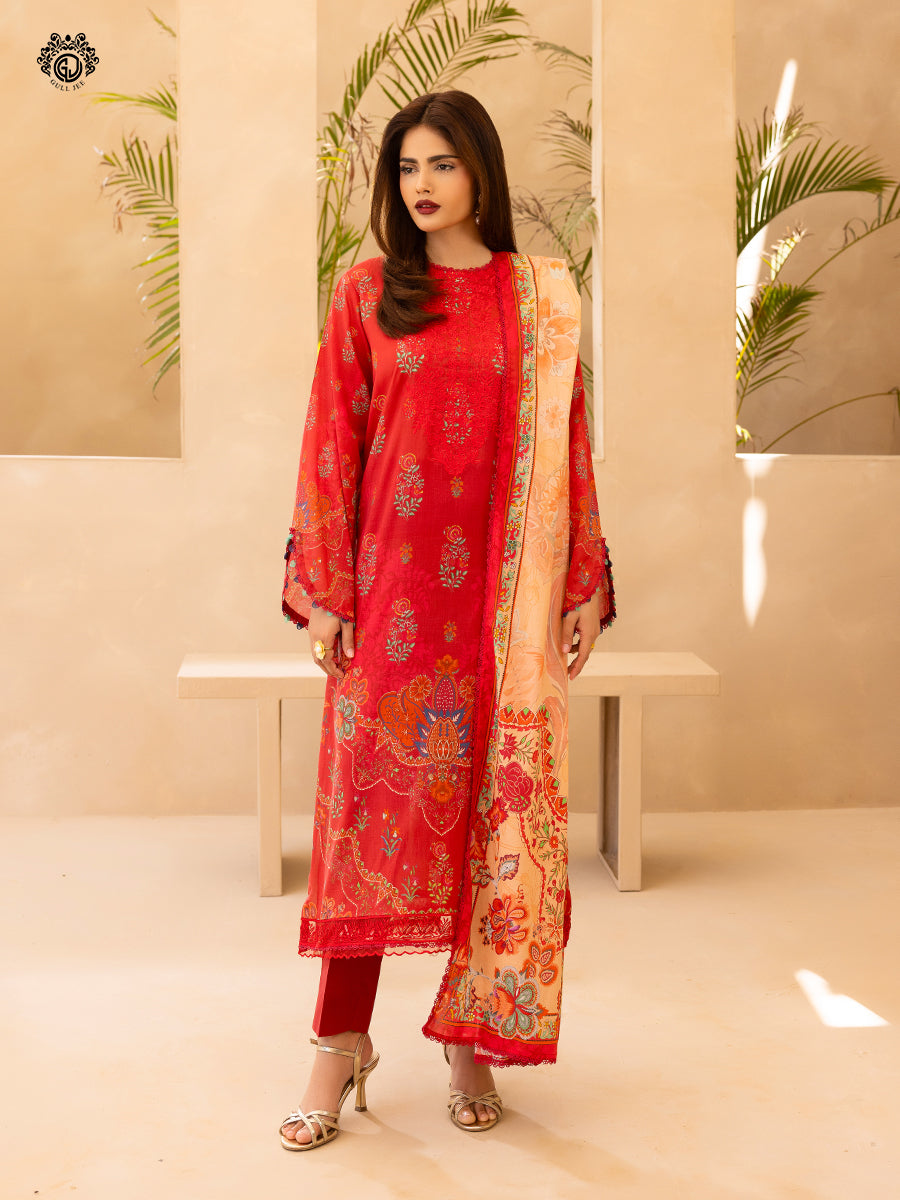 GullBano By Gull Jee Embroidered Edit'26 Digital Printed Lawn Unstitched 3Pcs