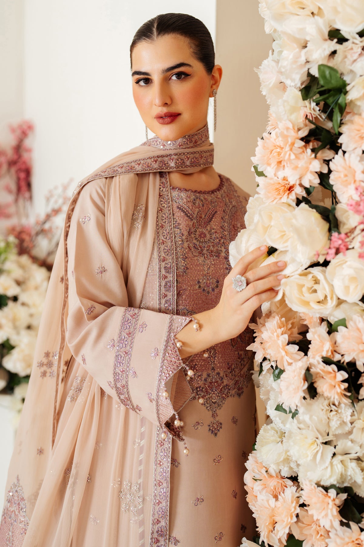Luxe Raw Silk By Alizeh Embroidered Organza Unstitched 3pcs