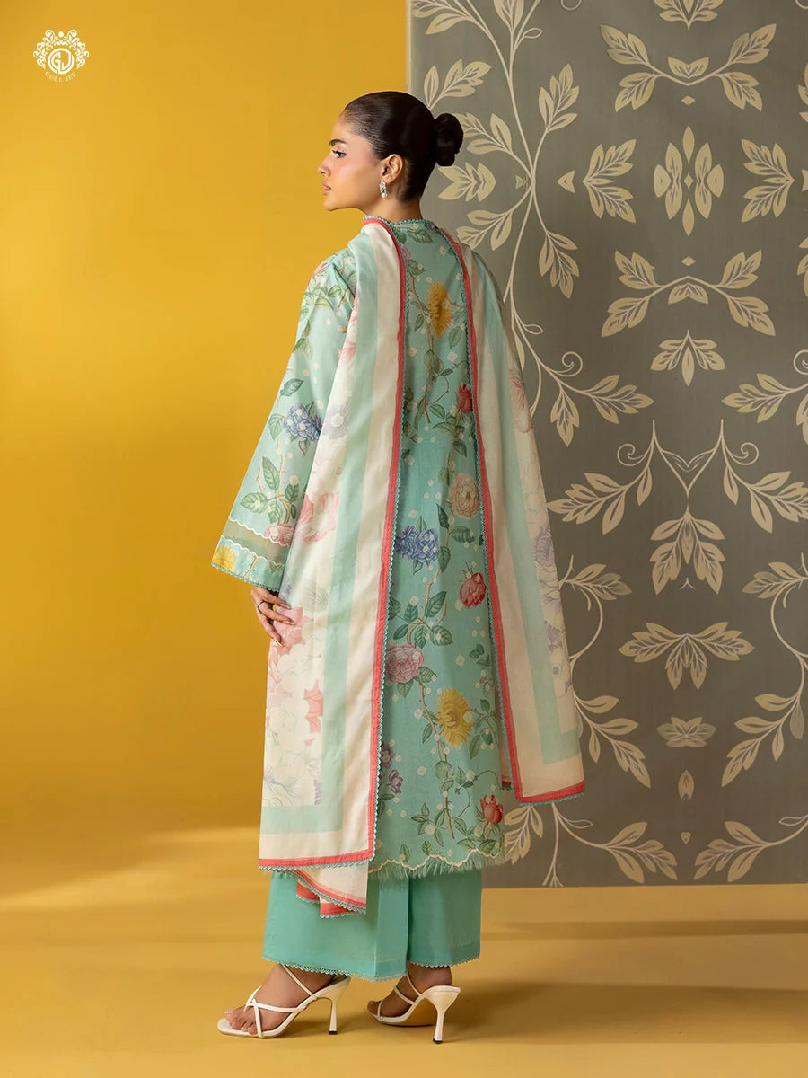 Mishaal By Gull Jee Embroidered Edit'26 Digital Printed Lawn Unstitched 3Pcs