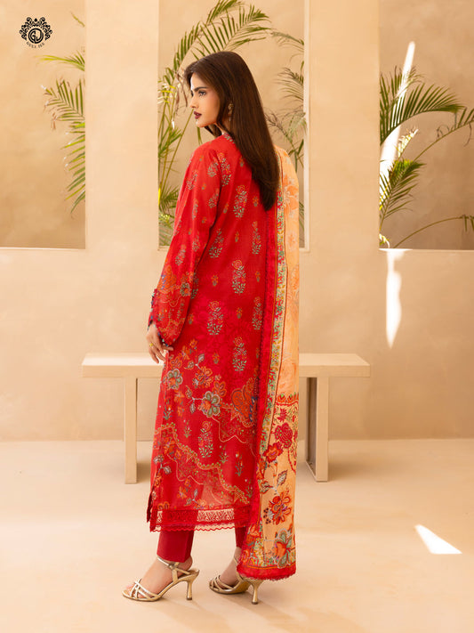 GullBano By Gull Jee Embroidered Edit'26 Digital Printed Lawn Unstitched 3Pcs