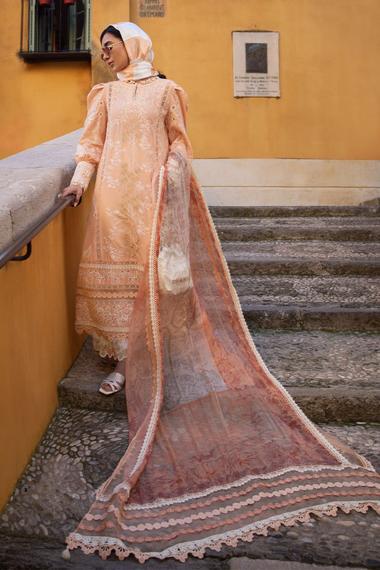 Zoha By Ansab Jahangir Embroidered Luxury Lawn'25 Unstitched 3pcs