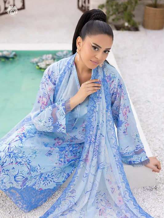 Mishaal By Gull Jee Embroidered Edit'26 Digital Printed Lawn Unstitched 3Pcs