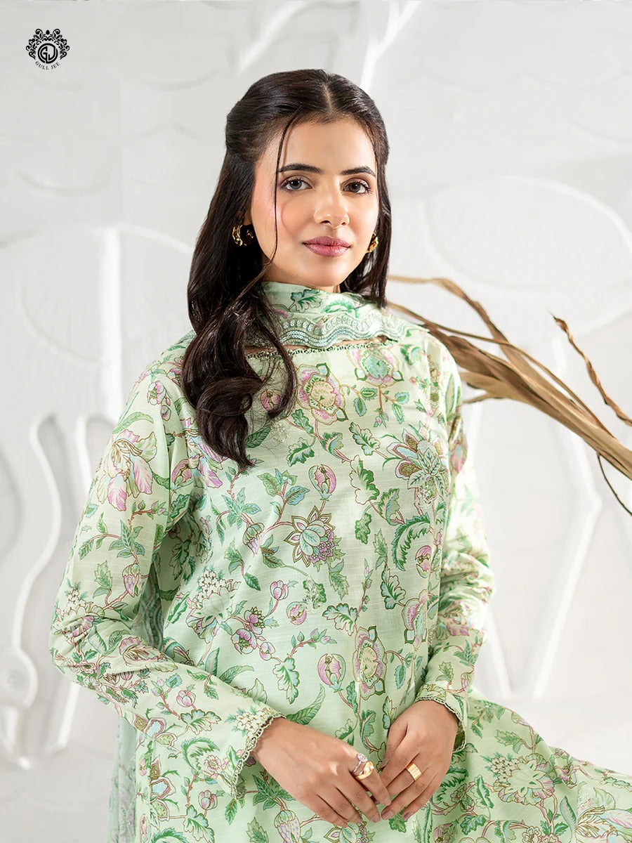 Ruhay Sukhan By Gull Jee Embroidered Digital Printed Lawn Unstitched 3 Piece