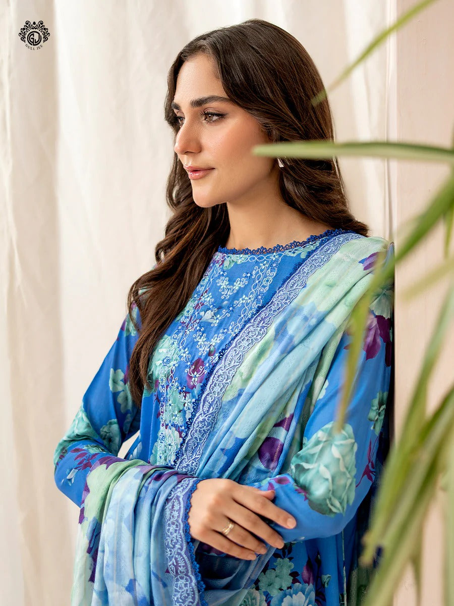 Ziva By Gull Jee Embroidered Digital Printed Lawn Unstitched 3 Piece