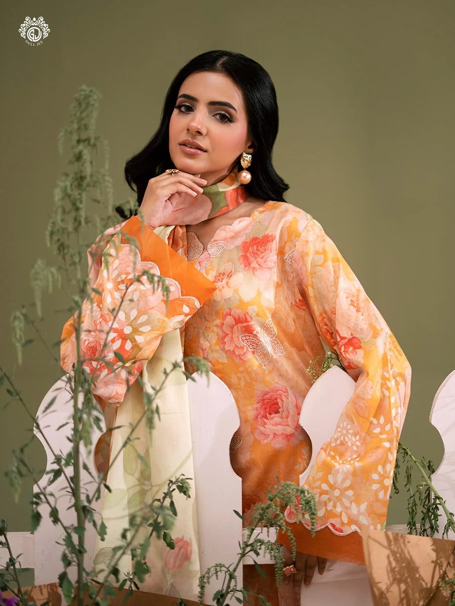 Bloom By Gull Jee Embroidered Digital Printed Lawn Unstitched 3Pcs