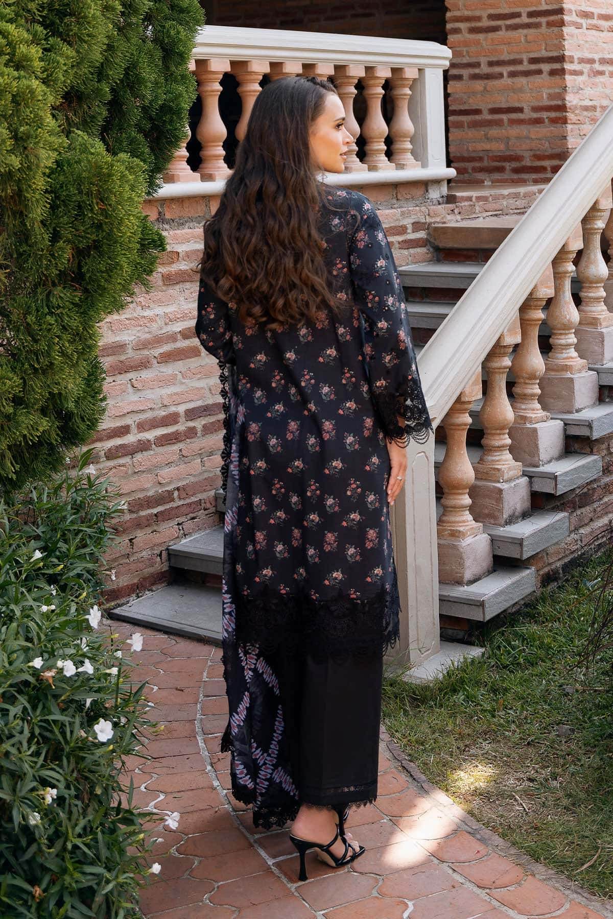 AFROZEH Damask The Holiday Edit'25 Embroidered Lawn 3pcs - Jotey