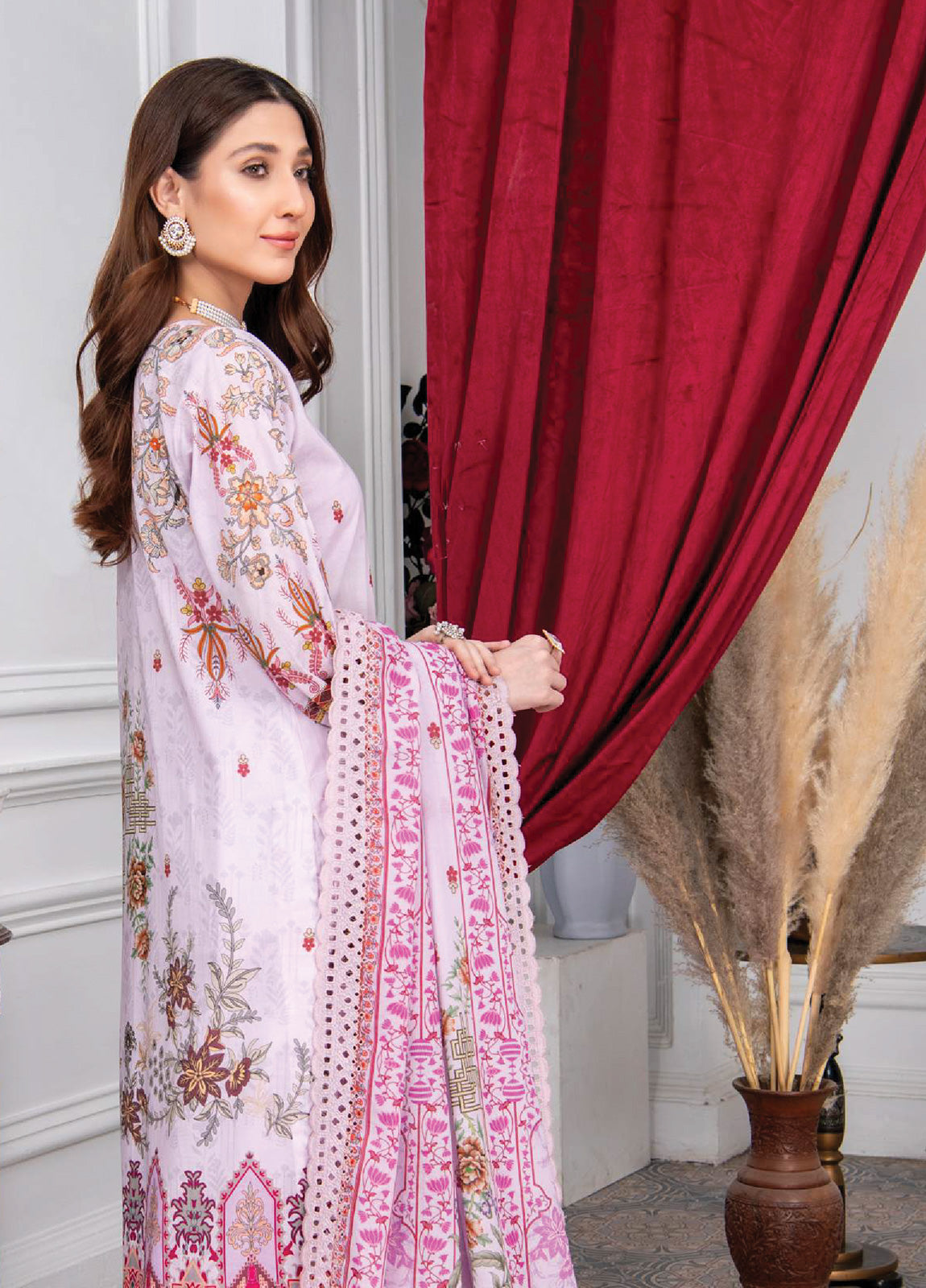 Mashaal By Riaz Arts Embroidered Lawn 3pcs - Jotey