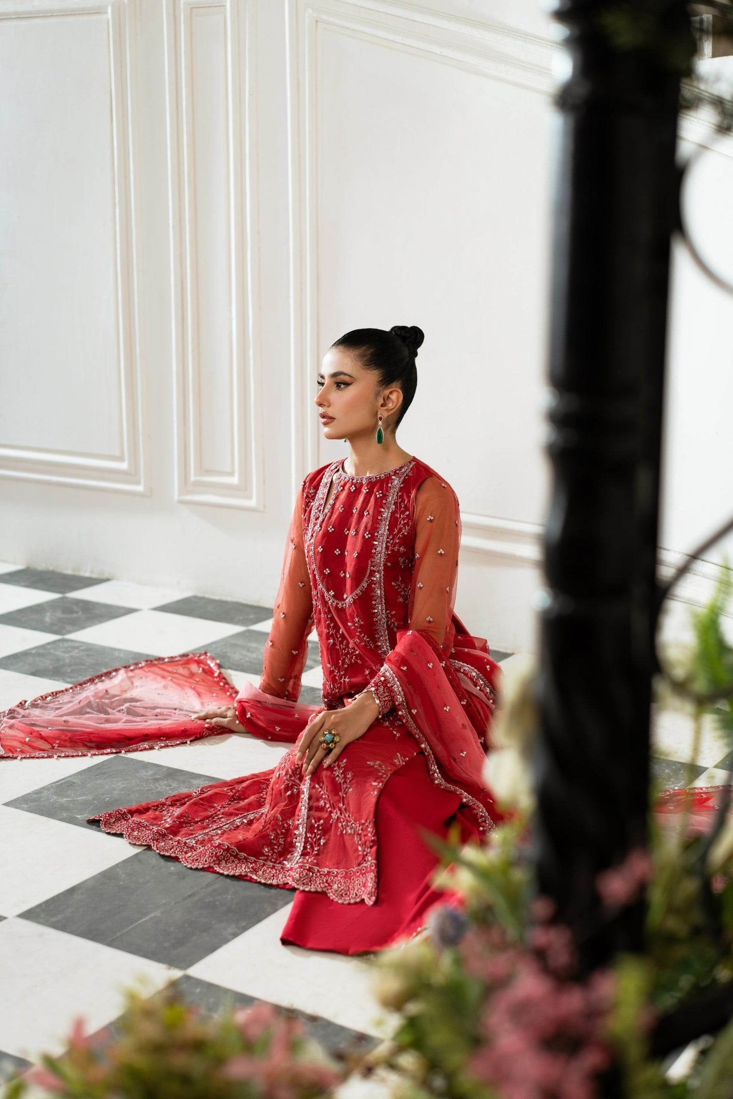 AZZAL MISHRI Luxury Festive Embroidered Unstitched 3pcs - Jotey