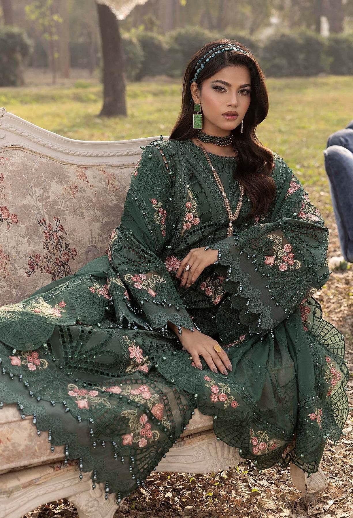 Adans Libas Bazm-E-Bahar Embroidered Lawn Unstitched 3 Piece - Jotey