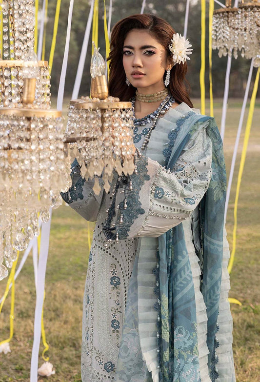 Adans Libas Bazm-E-Bahar Embroidered Lawn Unstitched 3 Piece - Jotey