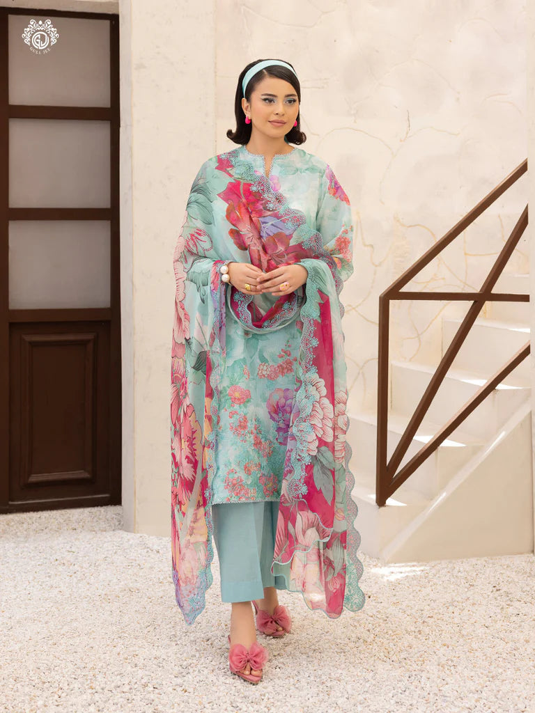 Morja By Gull Jee Vol-12 Embroidered Digital Printed Lawn Unstitched 3Pcs