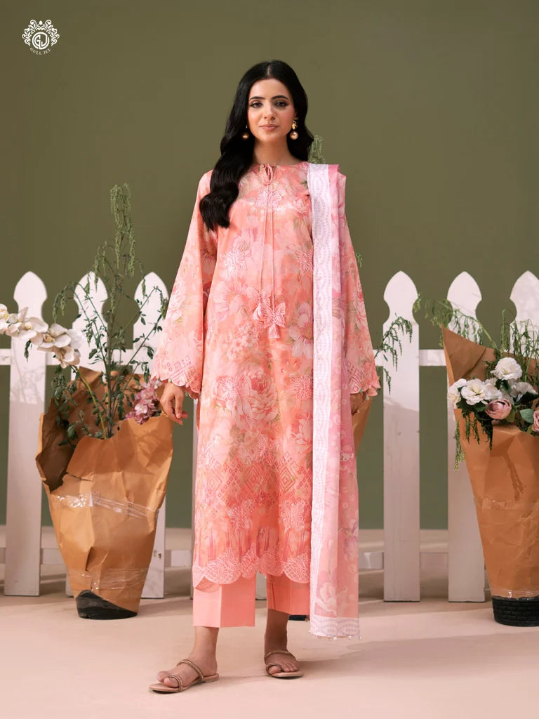 Bloom By Gull Jee Embroidered Digital Printed Lawn Unstitched 3Pcs