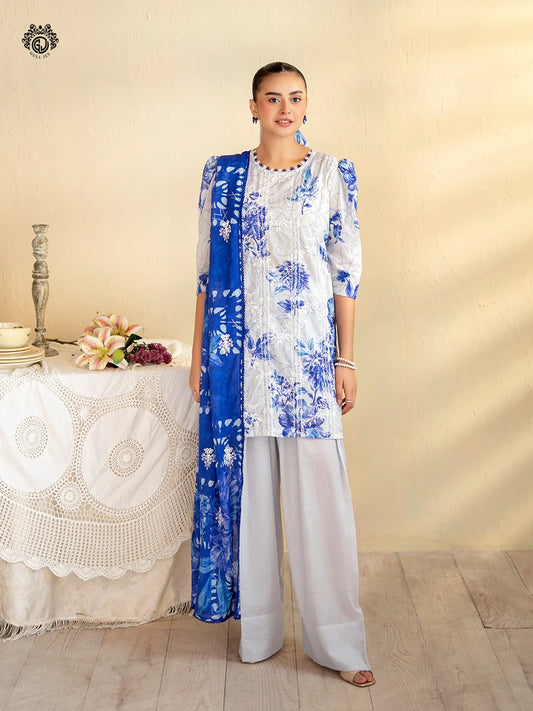 Kroma By Gull Jee Embroidered Digital Printed Lawn Unstitched 3 Piece