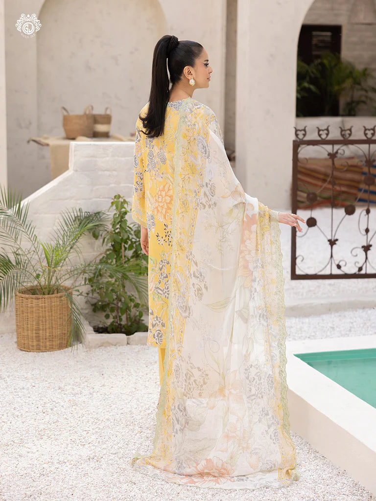 Mishaal By Gull Jee Embroidered Edit'26 Digital Printed Lawn Unstitched 3Pcs