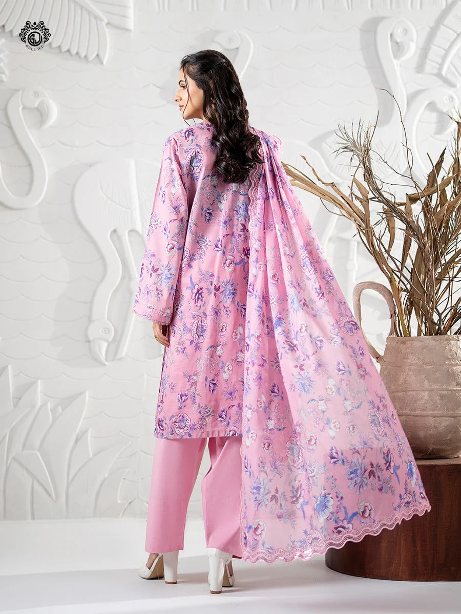 Ruhay Sukhan By Gull Jee Embroidered Digital Printed Lawn Unstitched 3 Piece