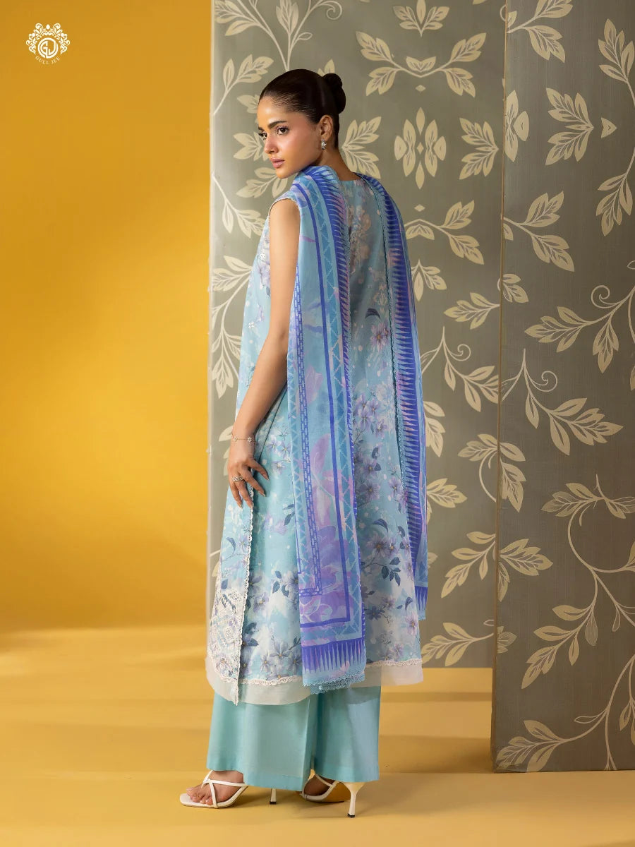 Mishaal By Gull Jee Embroidered Edit'26 Digital Printed Lawn Unstitched 3Pcs