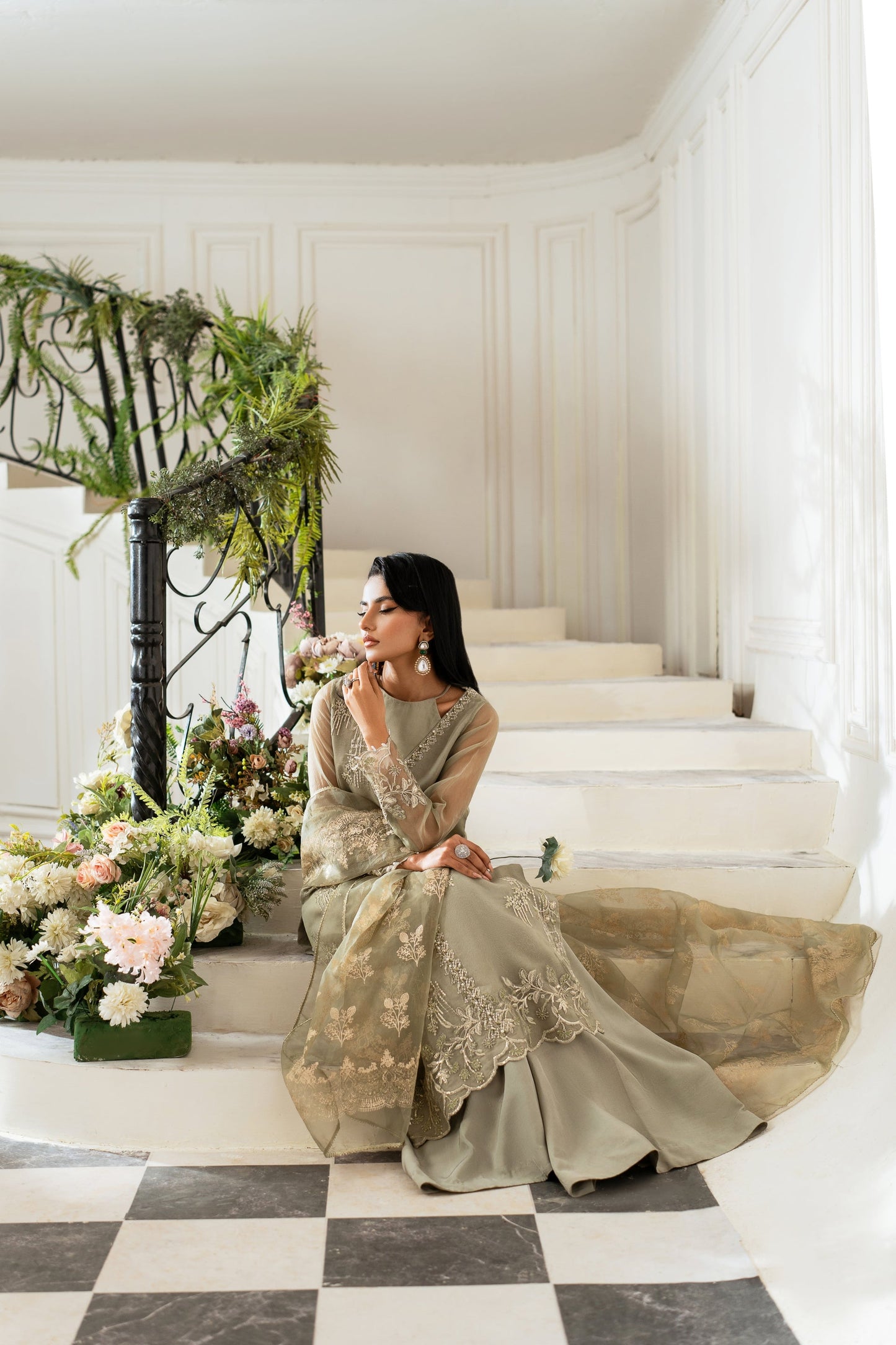 AZZAL MISHRI Luxury  Festive Embroidered Unstitched 3pcs