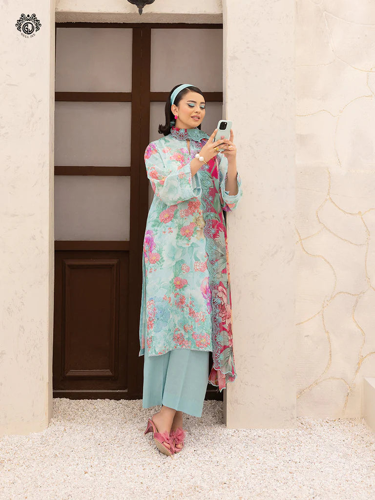Morja By Gull Jee Vol-12 Embroidered Digital Printed Lawn Unstitched 3Pcs
