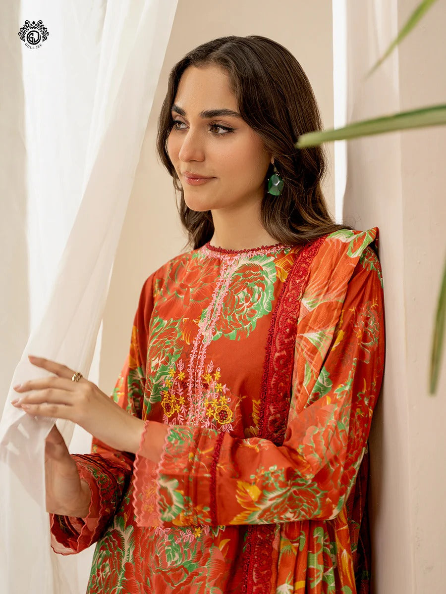 Ziva By Gull Jee Embroidered Digital Printed Lawn Unstitched 3 Piece