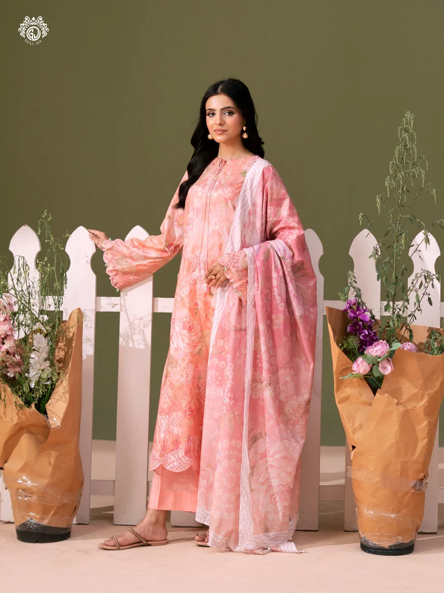 Bloom By Gull Jee Embroidered Digital Printed Lawn Unstitched 3Pcs