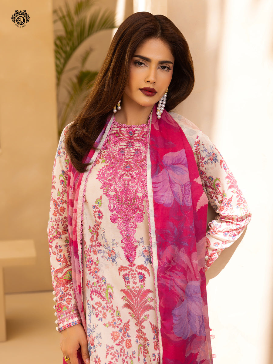 GullBano By Gull Jee Embroidered Edit'26 Digital Printed Lawn Unstitched 3Pcs
