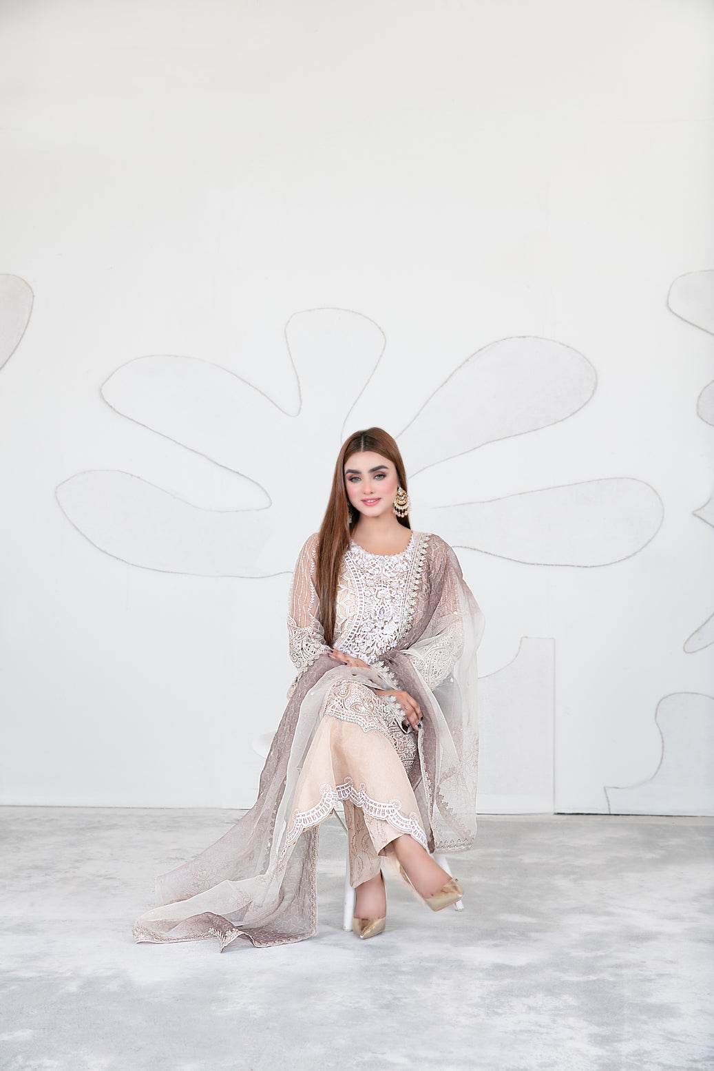 Gelareh By Tawakkal Fabrics Embroidered Unstitched 3pcs - Jotey
