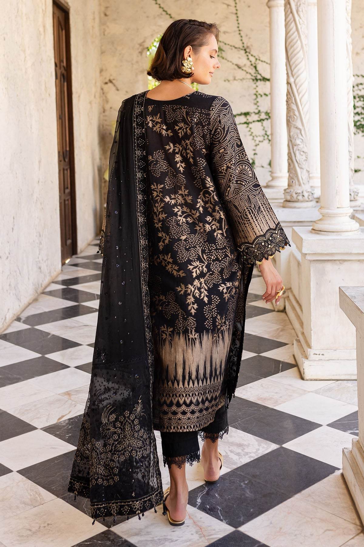 Nureh Exclusive Jacquard Unstitched Lawn 3pcs - Jotey