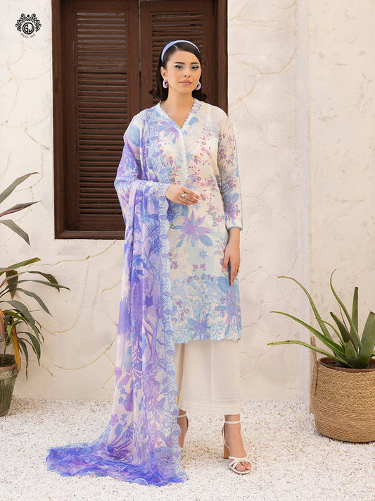 Morja By Gull Jee Vol-12 Embroidered Digital Printed Lawn Unstitched 3Pcs