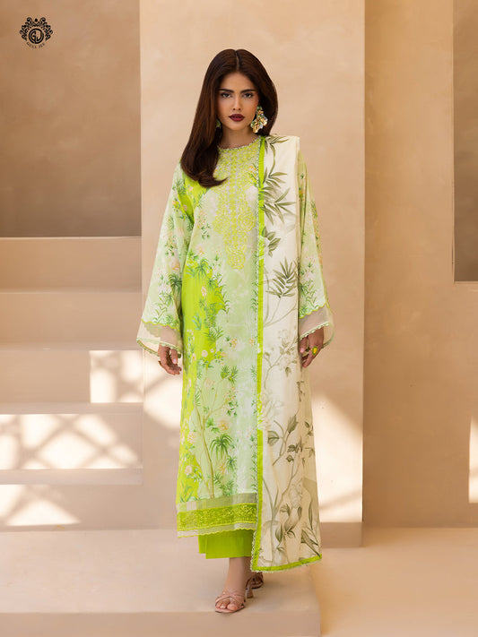 GullBano By Gull Jee Embroidered Edit'26 Digital Printed Lawn Unstitched 3Pcs