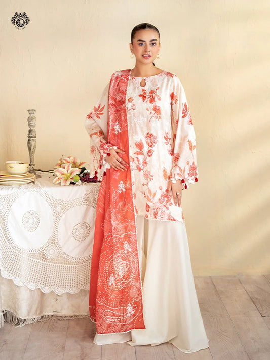 Kroma By Gull Jee Embroidered Digital Printed Lawn Unstitched 3 Piece