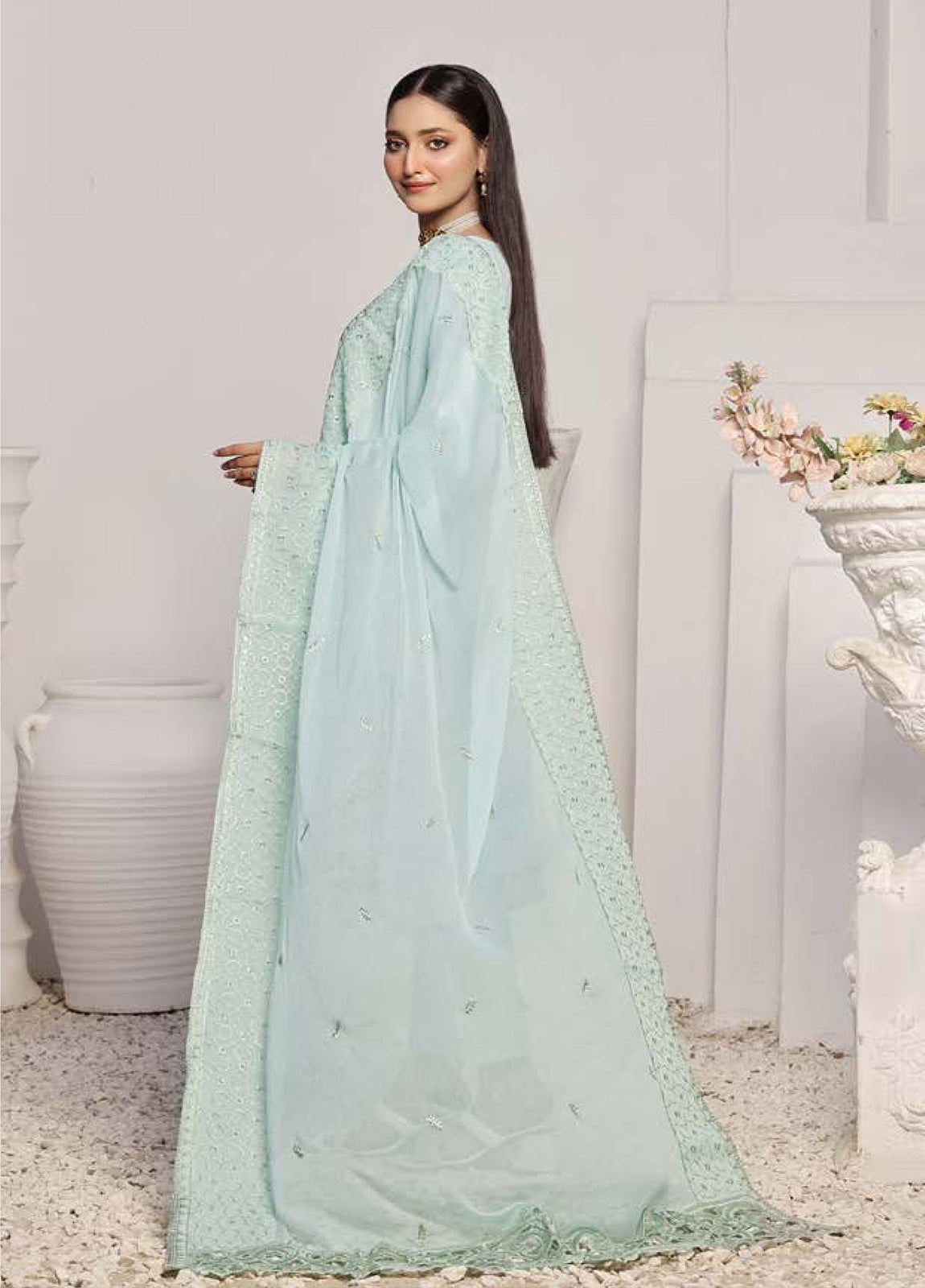 BIN KHALID GUL POSH Formal Chiffon Embroidered Unstitched 3pcs