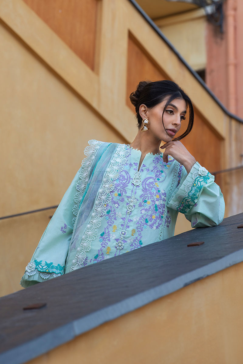 Zoha By Ansab Jahangir Embroidered Luxury Lawn'25 Unstitched 3pcs