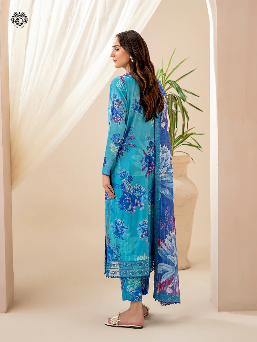 Ziva By Gull Jee Embroidered Digital Printed Lawn Unstitched 3 Piece