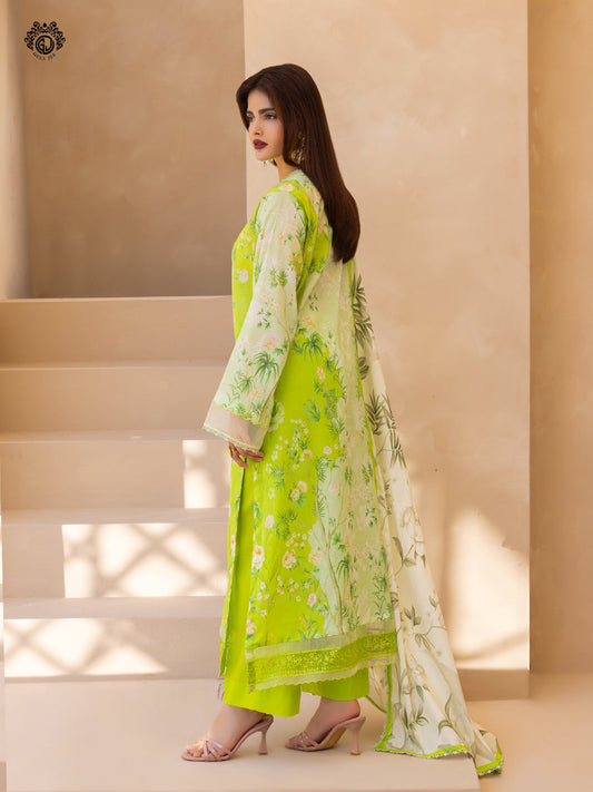 GullBano By Gull Jee Embroidered Edit'26 Digital Printed Lawn Unstitched 3Pcs