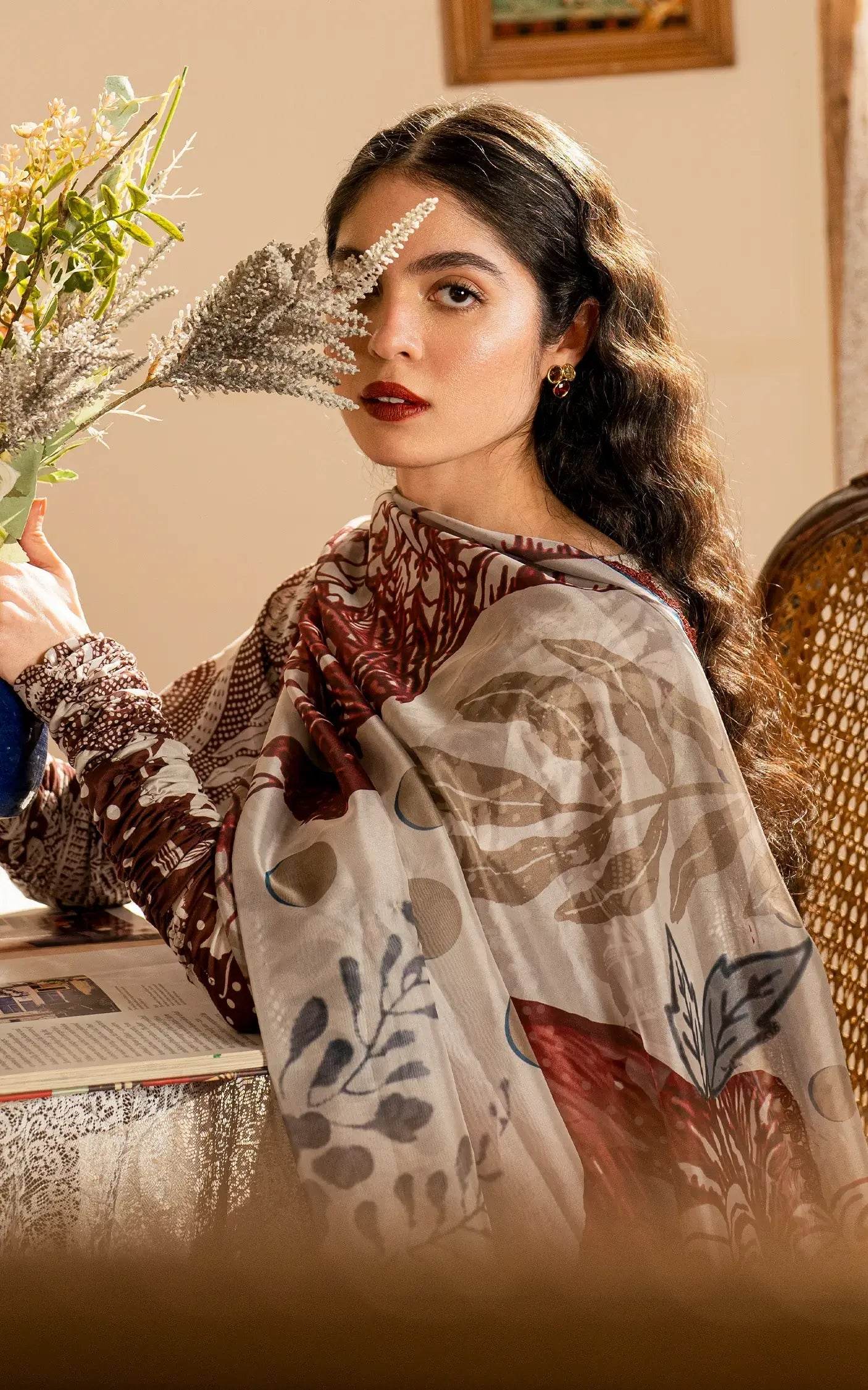 Meraki By Asifa And Nabeel Vol-01 Embroidered Lawn Unstitched 3pcs - Jotey