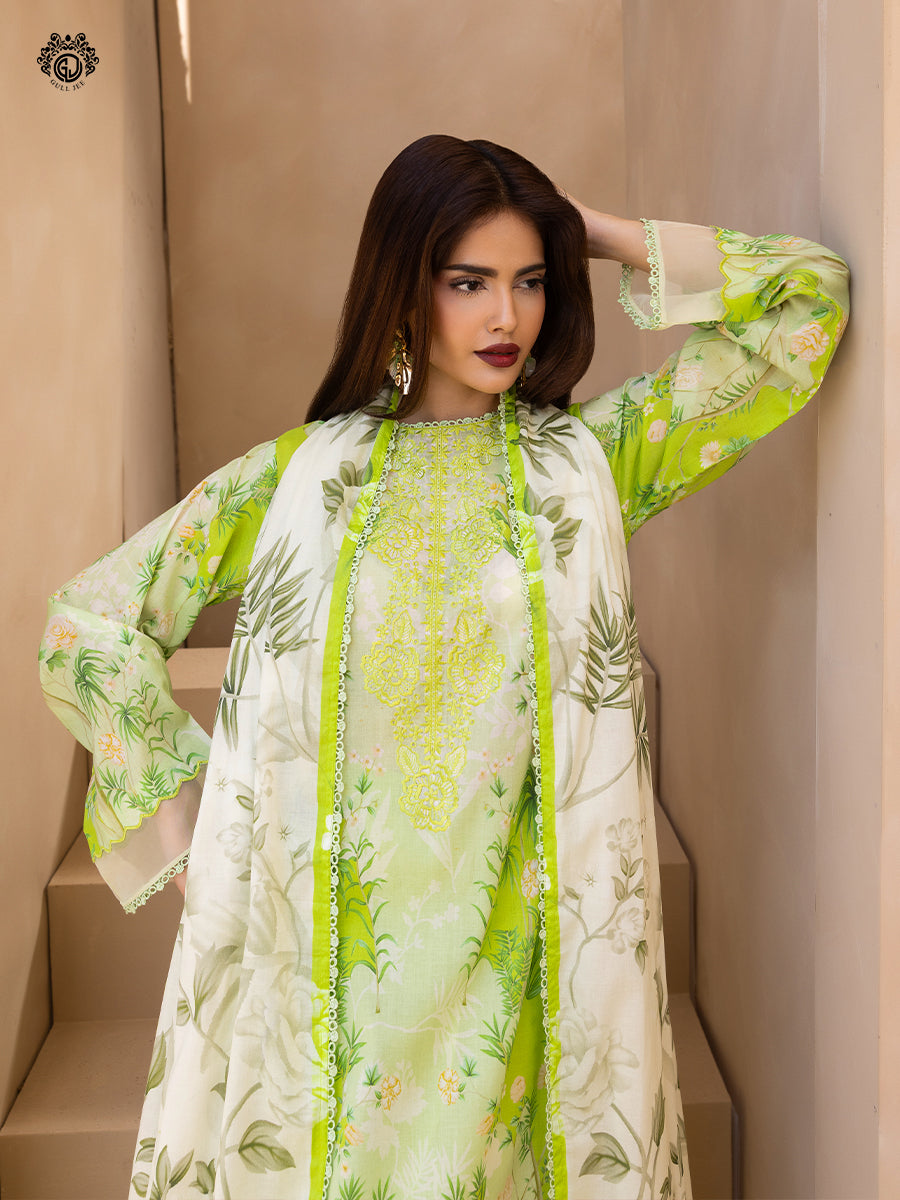 GullBano By Gull Jee Embroidered Edit'26 Digital Printed Lawn Unstitched 3Pcs